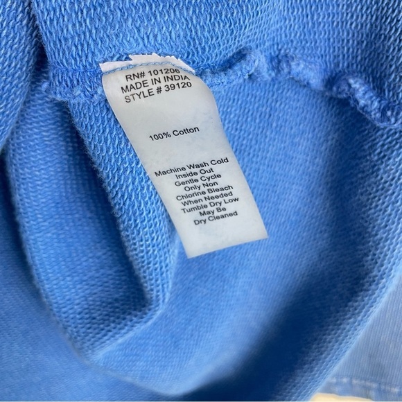 Soft Surroundings Crowl Neck Blouse Womens Petite Small Long Sleeve Crochet Top - Picture 6 of 7